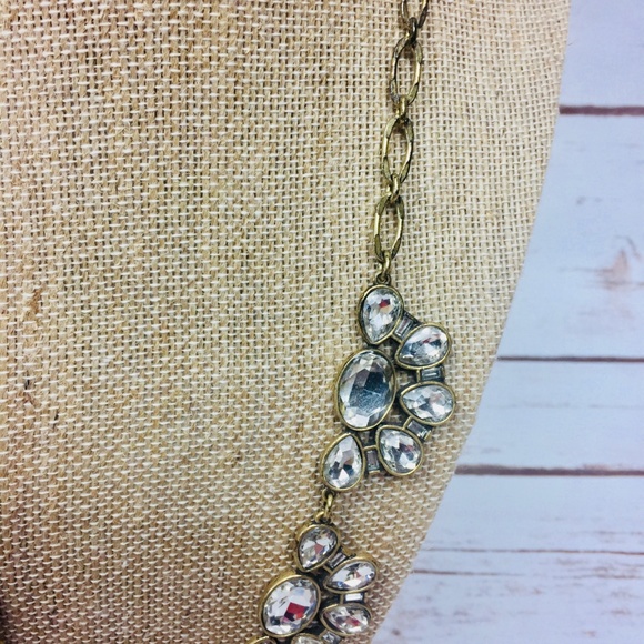 Vintage Rhinestone J Crew Statement Necklace Vtg - Picture 6 of 8
